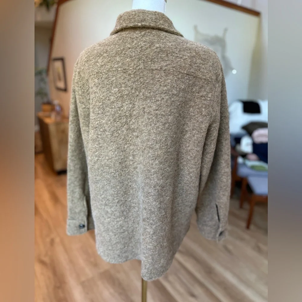 Karen Kane brushed wool blend shirt jacket. - Picture 2 of 8